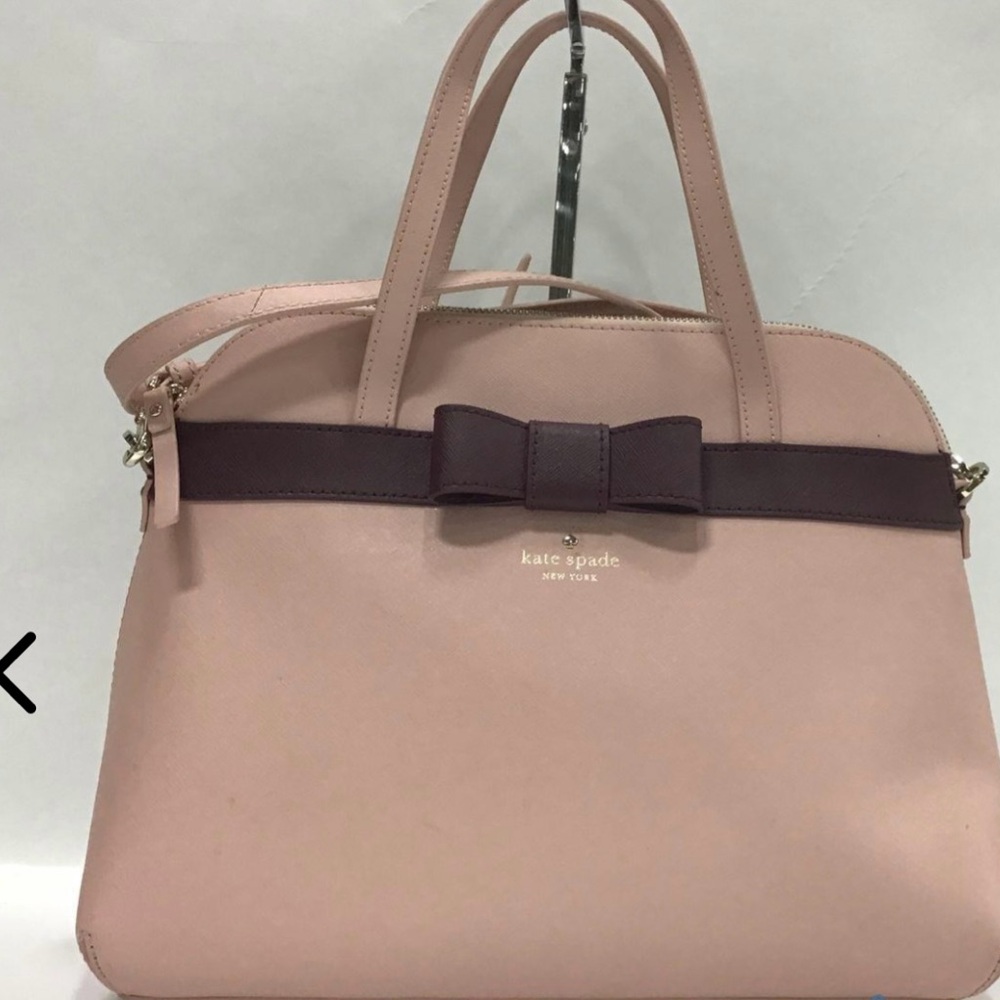 Kate Spade Pink and Dark Purple Satchel with Certificate of Authenticity